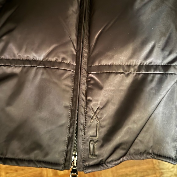 Luxurious black satin-effect RLX puffer ski jacket, Medium - Picture 8 of 16